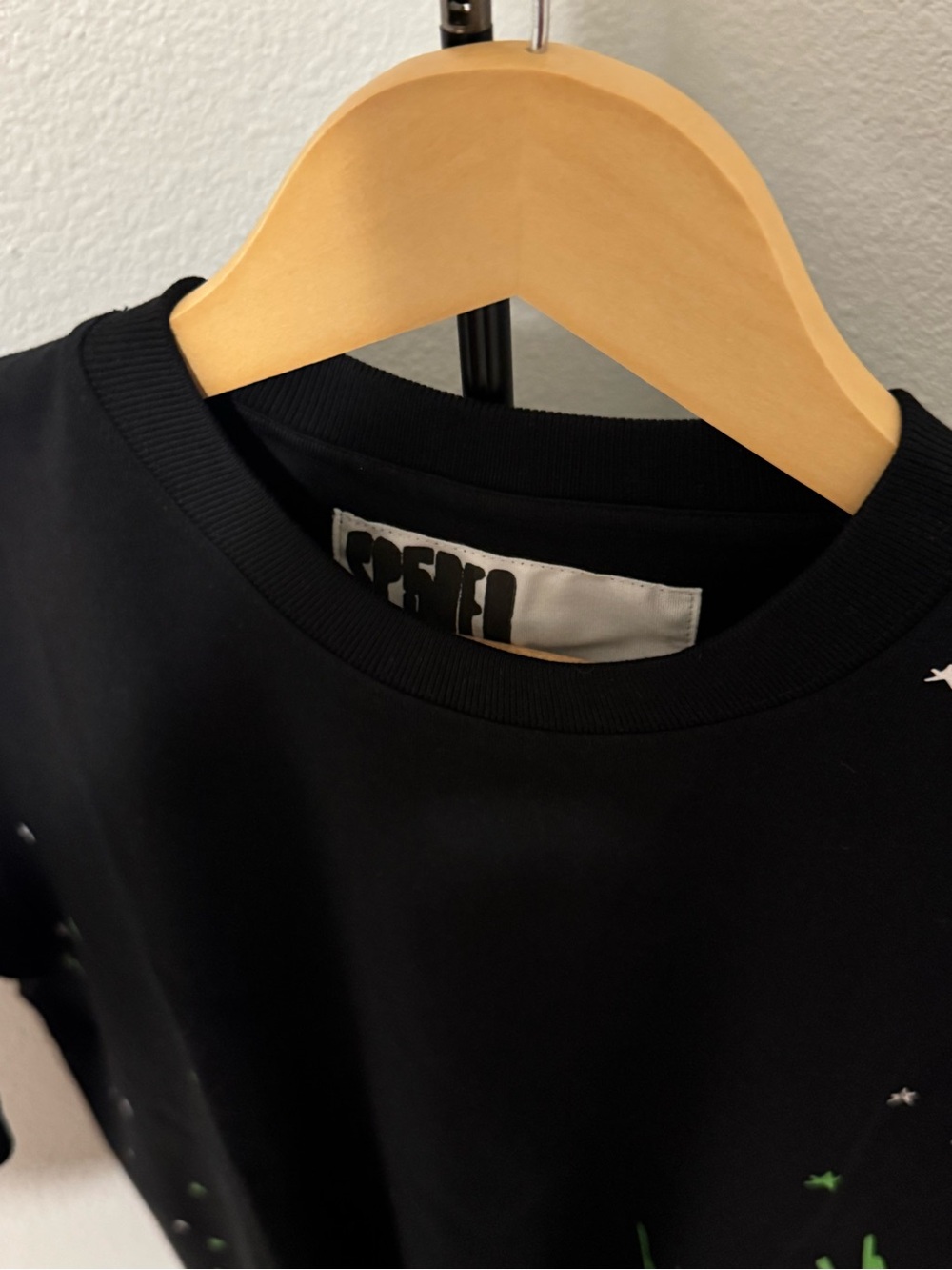 Sp5der Black Heavy Web SS Tee Green Spider Web NWT - Picture 2 of 4